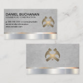 Konstruktion | Hammer und Dachziegel Visitenkarte (Vorne/Hinten)