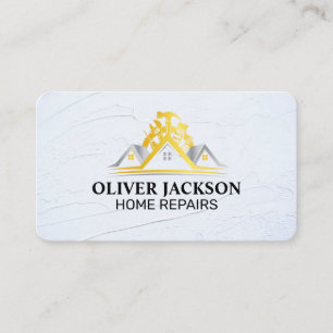 Konstruktion Handwerker Reparaturmann Werkzeug Visitenkarte