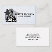 Konstruktion | Handyman-Repratenlogos Visitenkarte (Vorne/Hinten)