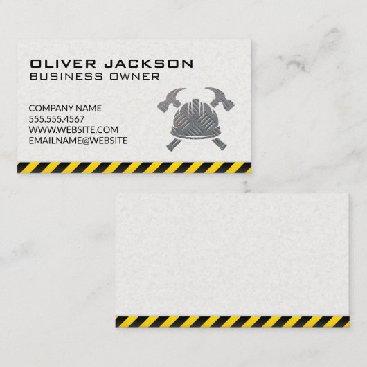 Konstruktion | Hardhat Hammers Logo Visitenkarte (Vorne/Hinten)