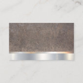 Konstruktion | Holz Metallic | Saw Hammer | Metall Visitenkarte (Rückseite)