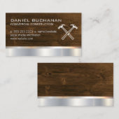 Konstruktion | Holz Metallisch | Hammers Visitenkarte (Vorne/Hinten)