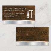 Konstruktion | Holz Metallisch | Sägen von Hammerw Visitenkarte (Vorne/Hinten)