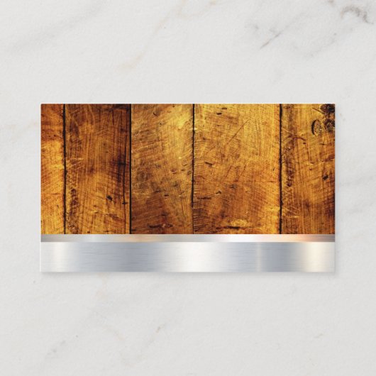 Konstruktion | Holz Metallisch | Sägen von Hammerw Visitenkarte (Rückseite)