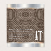 Konstruktion | Holz Metallisch | Sägen von Hammerw Visitenkarten (Außenseite Aufgefaltet)