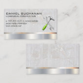 Konstruktion | Holz Metallisch | Schraubenhammer Visitenkarte (Vorne/Hinten)