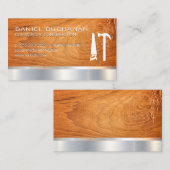 Konstruktion | Holz | Sägen von Hammerwerkzeugen Visitenkarte (Vorne/Hinten)