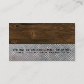 Konstruktion | Holz | Stahl | Blueprints Visitenkarte (Rückseite)