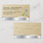 Konstruktion | Holzkörner | Hammer Wrench Logo Visitenkarte (Vorne/Hinten)