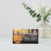 Konstruktion | Ingenieure mit Blueprints Visitenkarte (Stehend Vorderseite)