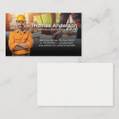 Konstruktion | Ingenieure mit Blueprints Visitenkarte (Vorne/Hinten)