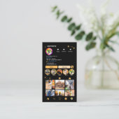 Konstruktion Instagram Pfirsich | QR-Code Visitenkarte (Stehend Vorderseite)