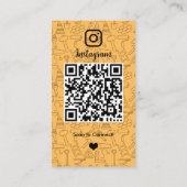 Konstruktion Instagram Pfirsich | QR-Code Visitenkarte (Rückseite)