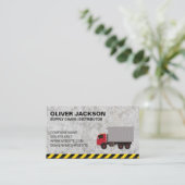 Konstruktion | Lastwagenfahrer-Lieferant Visitenkarte (Stehend Vorderseite)