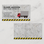 Konstruktion | Lastwagenfahrer-Lieferant Visitenkarte (Vorne/Hinten)