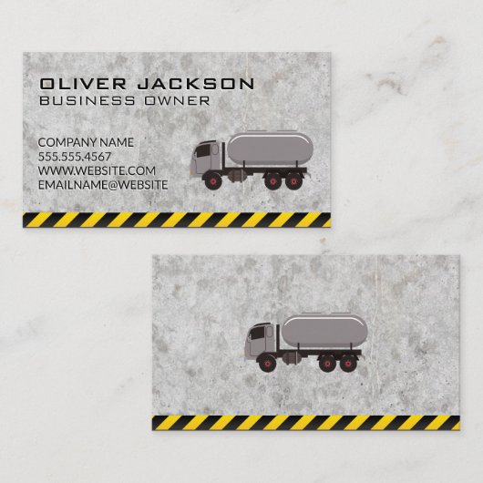 Konstruktion | LKW-Erdgas-Wasser Visitenkarte (Vorne/Hinten)