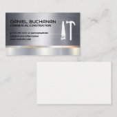 Konstruktion | Metallisch | Logo "Saunenhammer" Visitenkarte (Vorne/Hinten)