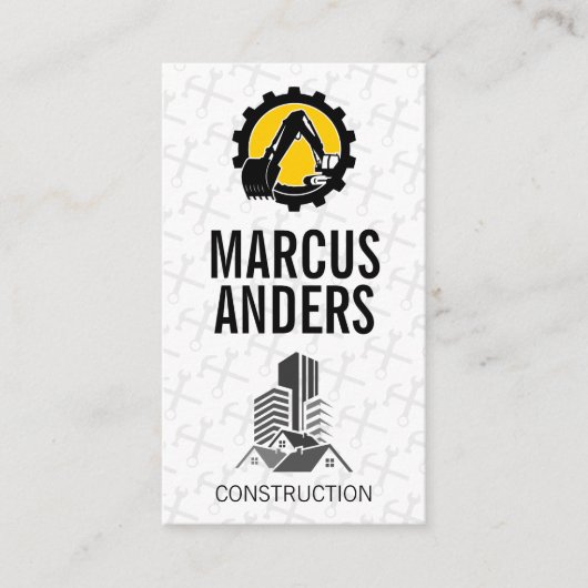 Konstruktion | Property Developer Gebäude Visitenkarte (Vorderseite)