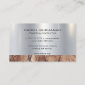 Konstruktion | Säge und Holz | Metallischer Hinter Visitenkarte (Rückseite)