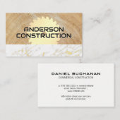 Konstruktion | Sägeholzmarmor Visitenkarte (Vorne/Hinten)