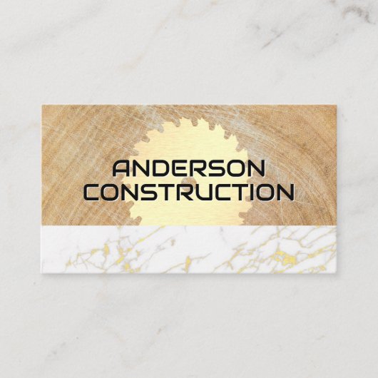 Konstruktion | Sägeholzmarmor Visitenkarte (Vorderseite)