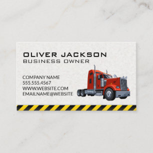 Konstruktion   Semi Truck Driver Business Card Visitenkarte