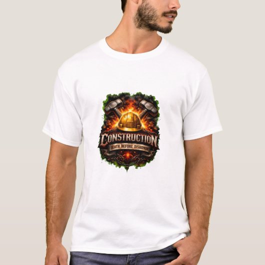 Konstruktion Tod vor Ehre Finsterer Biker T-Shirt (Vorderseite)