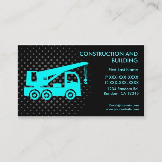 Konstruktion und Gebäude von Visitenkarten Visitenkarte (Vorderseite)