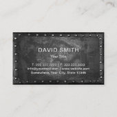 Konstruktion Vintages Monogramm rosty Black Metal Visitenkarte (Rückseite)