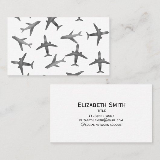 Konstruktion von Flugzeug oder Luftfahrzeugen Visitenkarte (Vorne/Hinten)