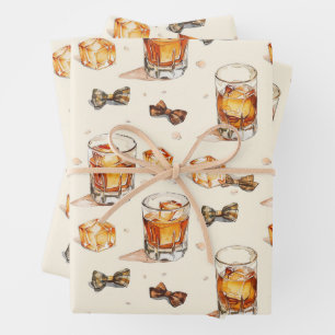 Konstruktion von Whiskey- und Bugs-Krawatte Geschenkpapier Set