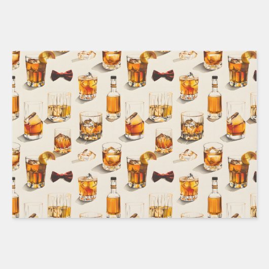 Konstruktion von Whiskey- und Bugs-Krawatte Geschenkpapier Set (Vorderseite 2)