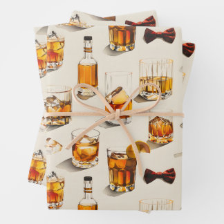 Konstruktion von Whiskey- und Bugs-Krawatte Geschenkpapier Set