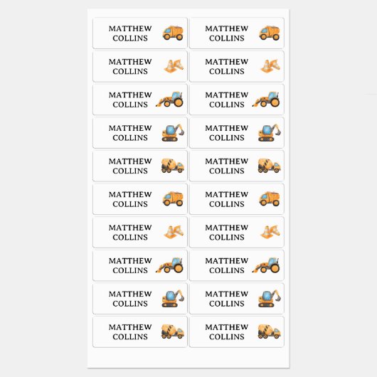 Konstruktion wasserfester Personalisierter Namenss Etiketten (Blatt)