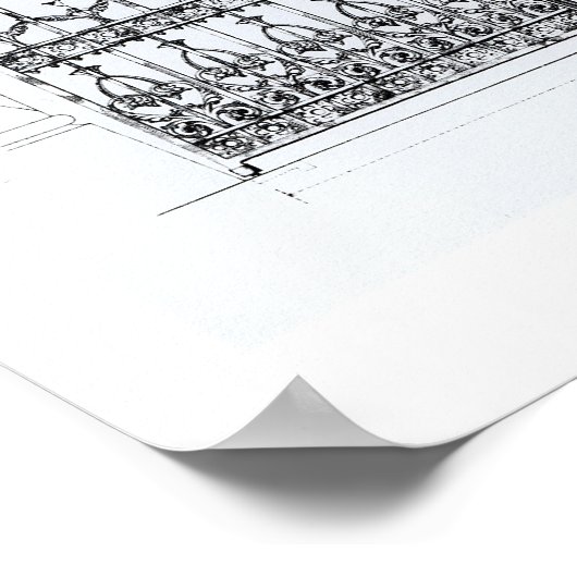 Konstruktionen für Gusseisengeländer, aus "Macfarl Poster (Ecke)