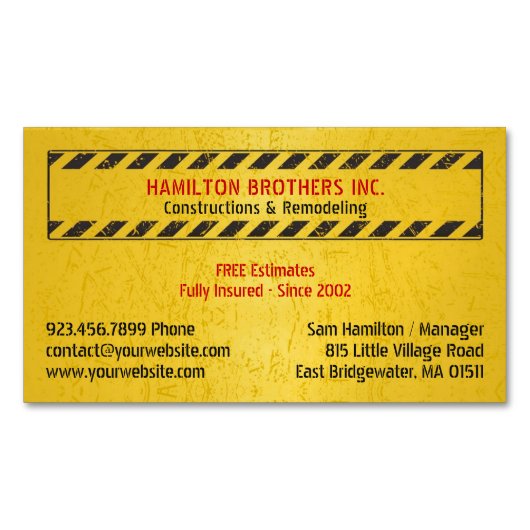 Konstruktionen Handyman Magnetische Visitenkarte (Vorderseite)