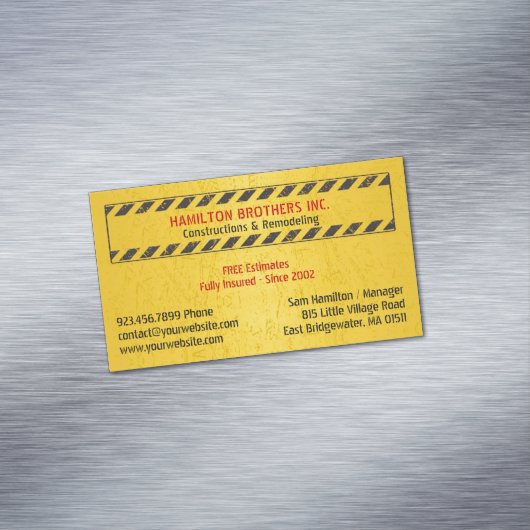 Konstruktionen Handyman Magnetische Visitenkarte (Beispiel)