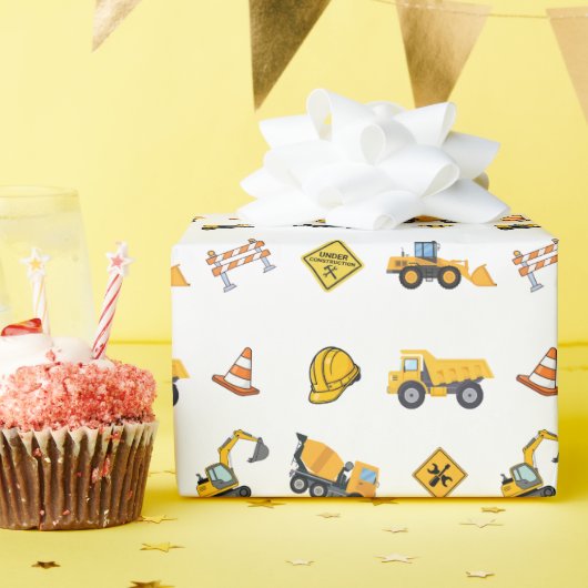 Konstruktions-Geburtstag  Geschenkpapier (Geburtstagsparty)