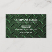 Konstruktionsarbeiter für grünes Metall Visitenkarte (Rückseite)