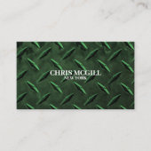 Konstruktionsarbeiter für grünes Metall Visitenkarte (Vorderseite)