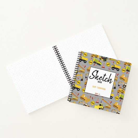 Konstruktionsbücher für LKW Muster Kids Notizblock (Innenseite)