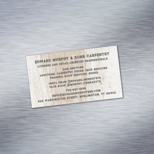 Konstruktionsbüro Magnetische Visitenkarte (Beispiel)