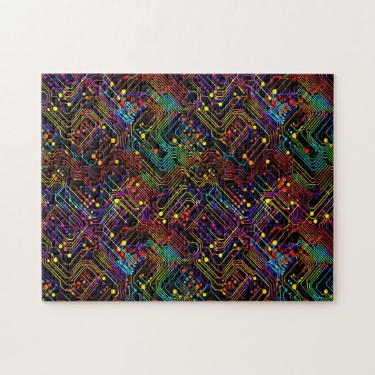 Konstruktionsdarstellung der Leiterplatte Puzzle (Horizontal)