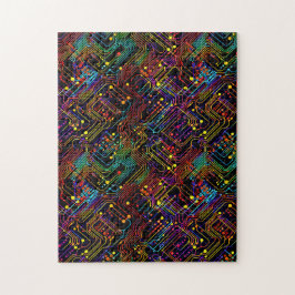 Konstruktionsdarstellung der Leiterplatte Puzzle