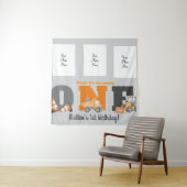 Konstruktionsfahrzeuge Erster Geburtstag Kipper Wandteppich (Beispiel)