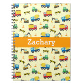 Konstruktionsfahrzeuge Mustergeräte-Notebook Notizblock (Vorderseite)