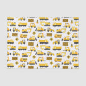 Konstruktionsfahrzeuge und Zeichen Muster weiß Seidenpapier (Vorderseite)