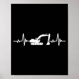Konstruktionsherz Valentinstag Baustelle Poster