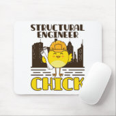 Konstruktionsingenieur Chick Zivil Engineering Mousepad (Mit Mouse)