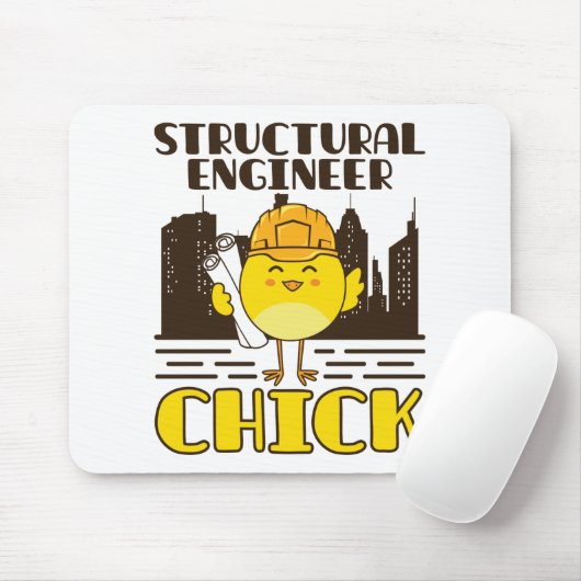 Konstruktionsingenieur Chick Zivil Engineering Mousepad (Mit Mouse)